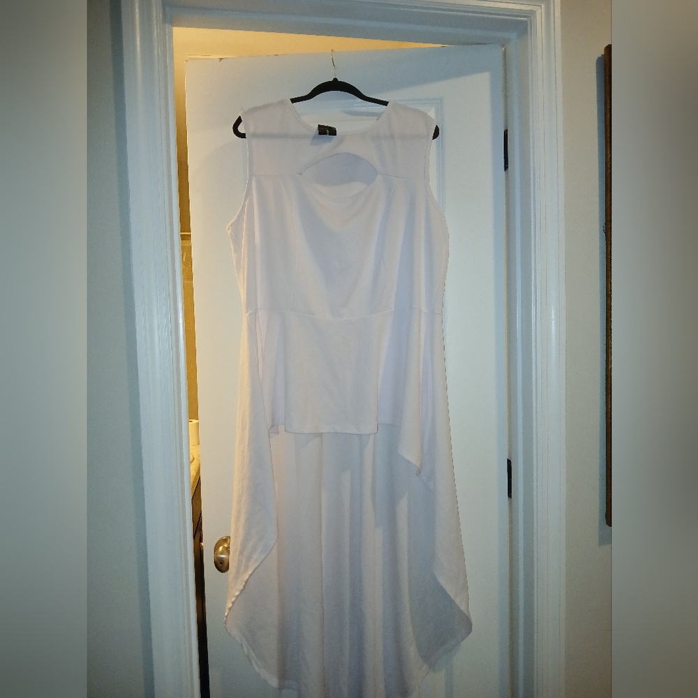 Ashley Stewart Asymmetrical White Top
